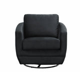 LH Home Baltimo Swivel Glider - Velvet Black