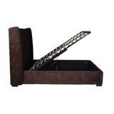 LH Home Cora Storage King Bed - Velvet Brown
