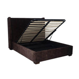 LH Home Cora Storage King Bed - Velvet Brown