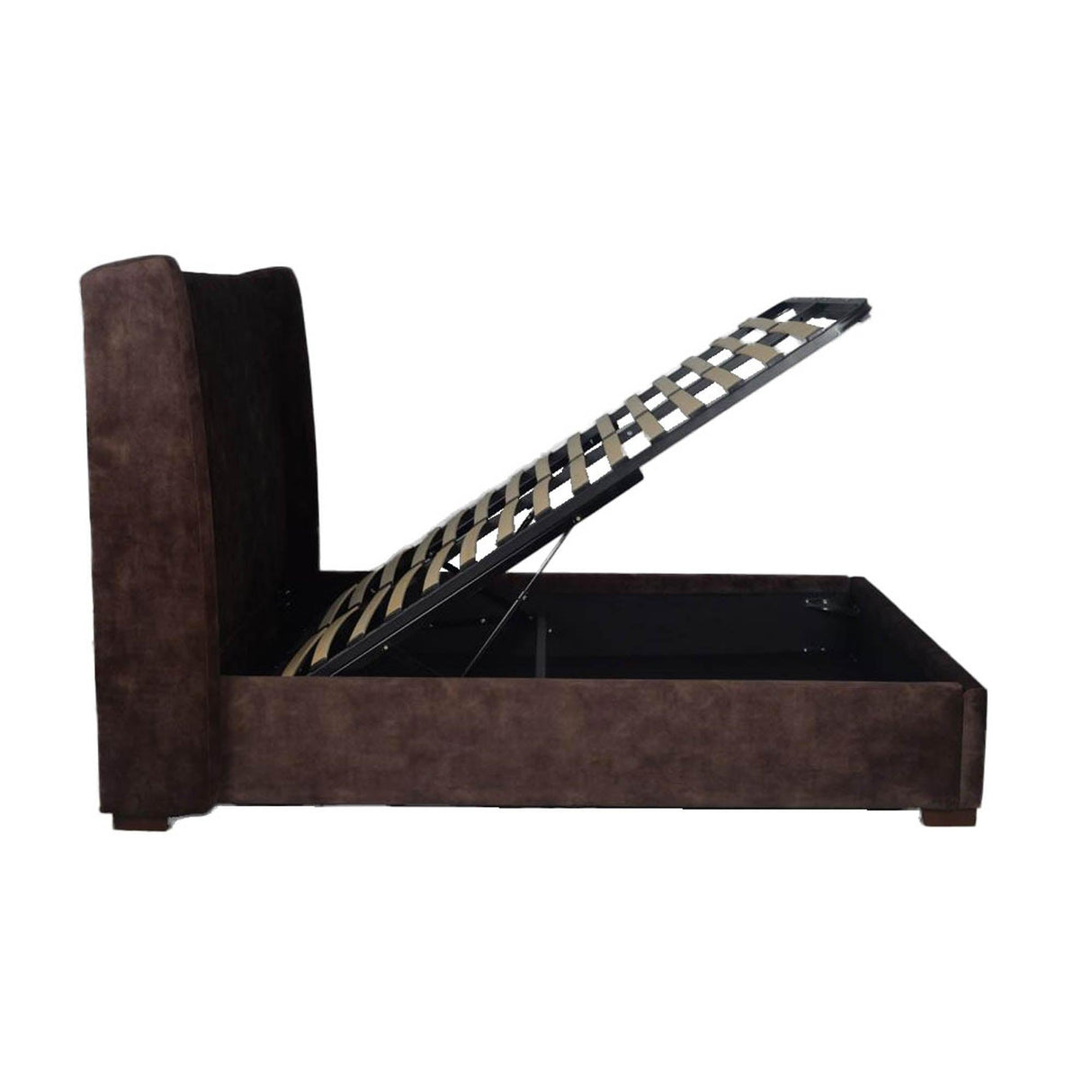 LH Home Cora Storage Queen Bed - Velvet Brown