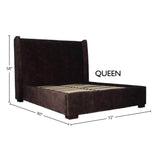 LH Home Cora Storage Queen Bed - Velvet Brown