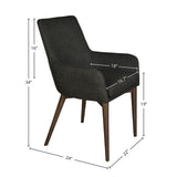 LH Home Fritz Arm Dining Chair - Dark Grey