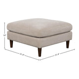 LH Home Gemma Ottoman - Fawn