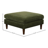 LH Home Gemma Ottoman - Olive