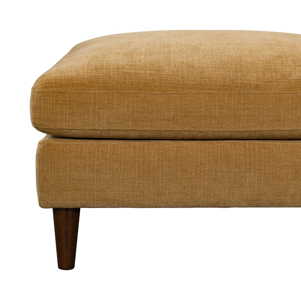 LH Home Gemma Ottoman - Mustard