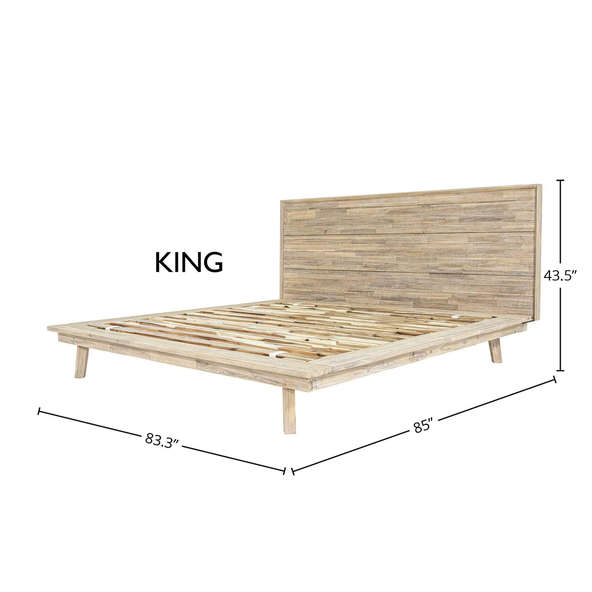 LH Home Gia King Bed - Light Driftwood