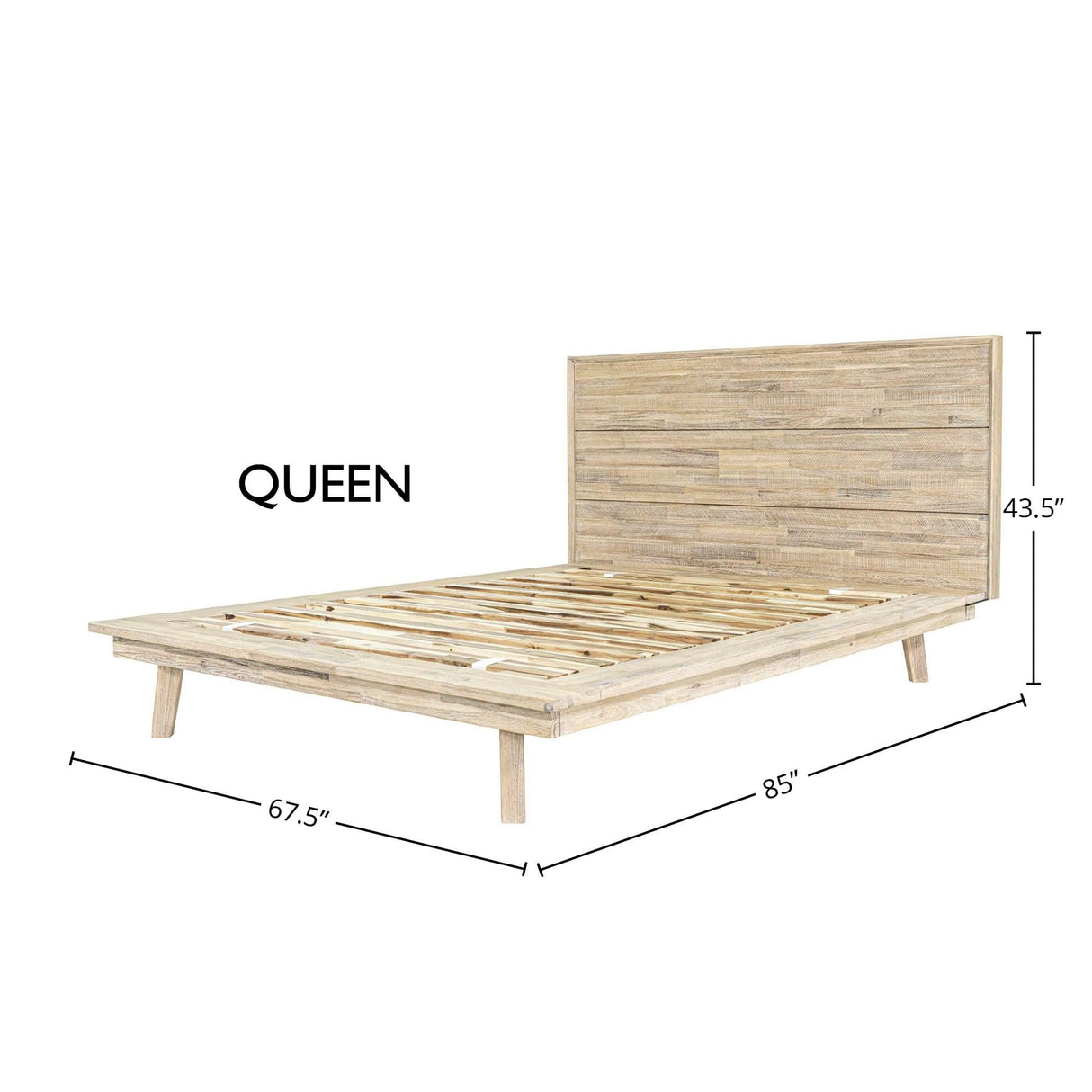 LH Home Gia Queen Bed - Light Driftwood