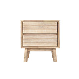 LH Home Gia 2 Drawer Nightstand - Light Driftwood