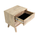 LH Home Gia 2 Drawer Nightstand - Light Driftwood