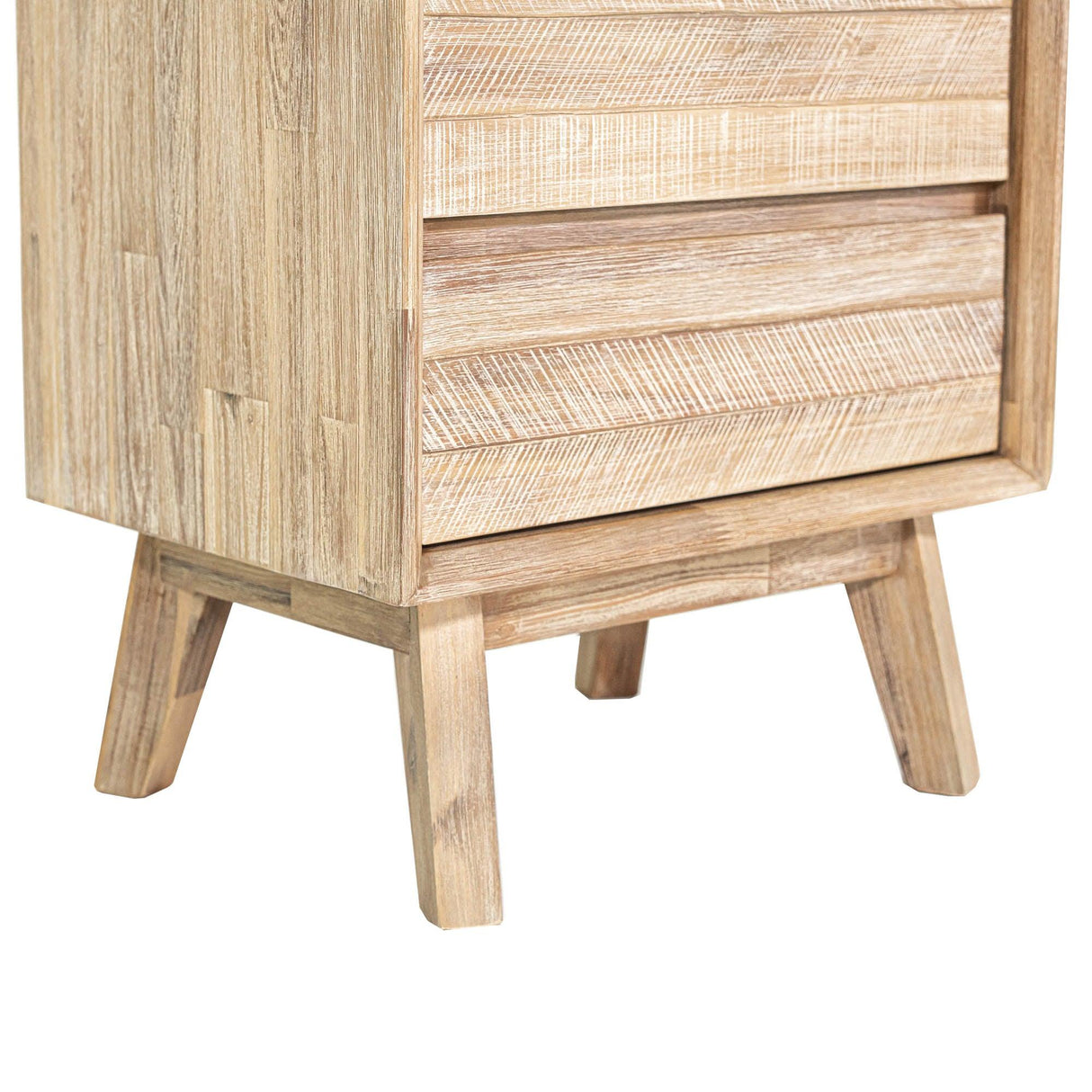 LH Home Gia 2 Drawer Nightstand - Light Driftwood