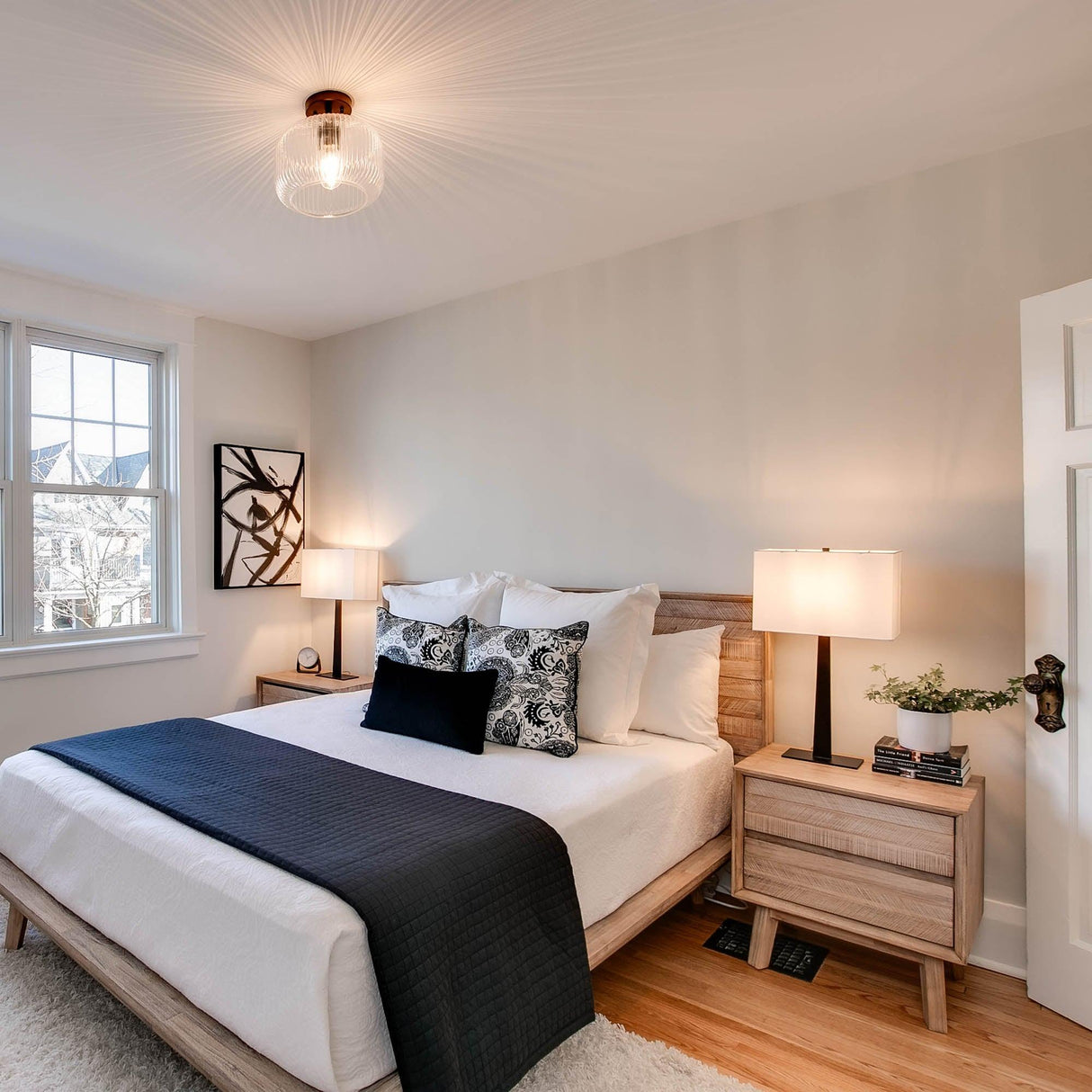 LH Home Gia 2 Drawer Nightstand - Light Driftwood