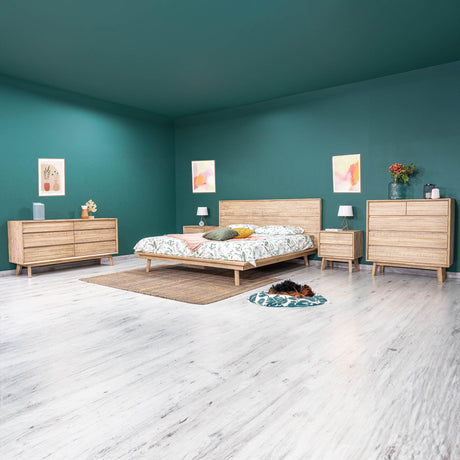 LH Home Gia 2 Drawer Nightstand - Light Driftwood