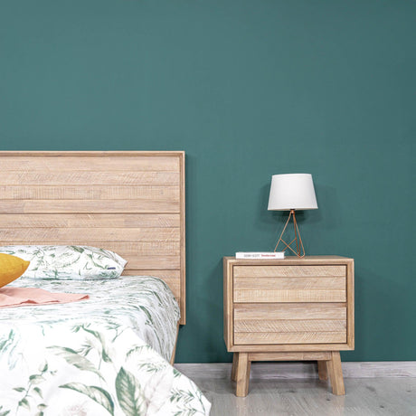 LH Home Gia 2 Drawer Nightstand - Light Driftwood