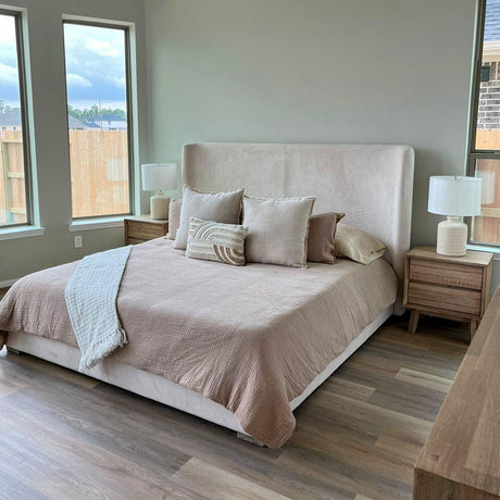 LH Home Gia 2 Drawer Nightstand - Light Driftwood