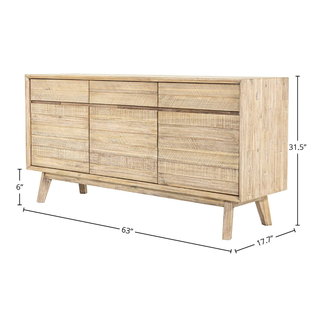 LH Home Gia Sideboard - Light Driftwood