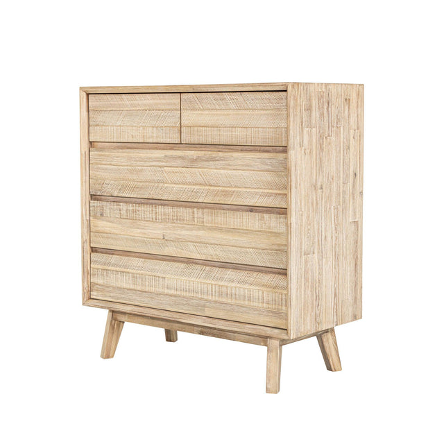 LH Home Gia 5 Drawer Chest - Light Driftwood