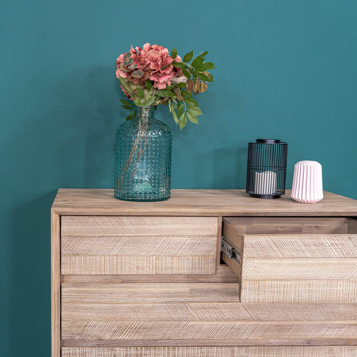 LH Home Gia 5 Drawer Chest - Light Driftwood