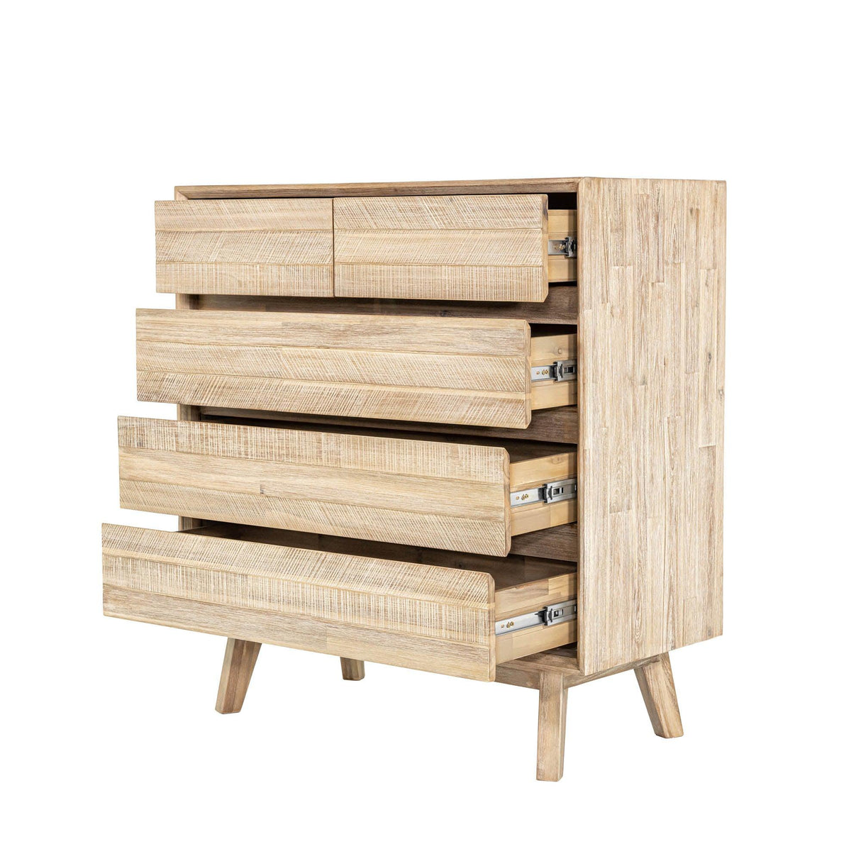 LH Home Gia 5 Drawer Chest - Light Driftwood