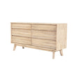 LH Home Gia 6 Drawer Dresser - Light Driftwood
