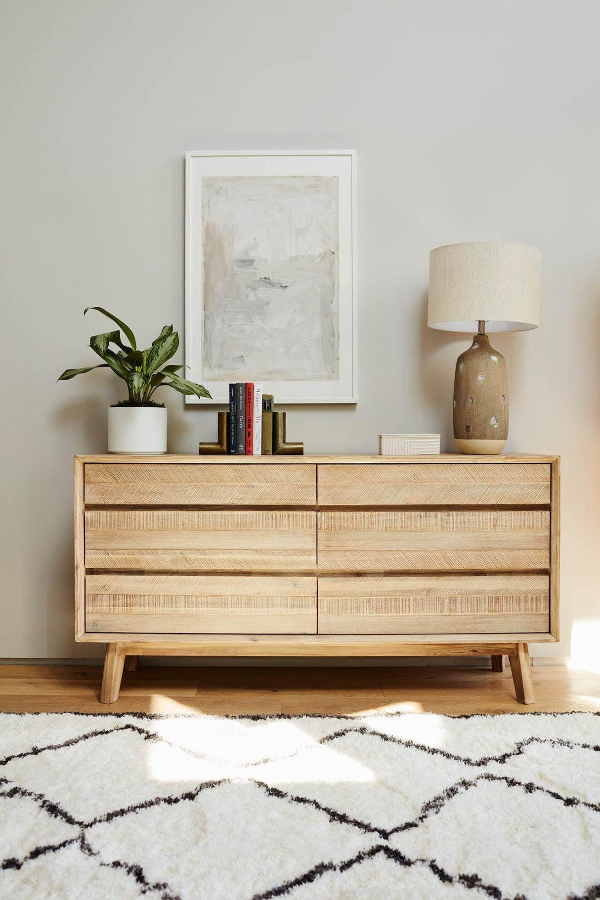 LH Home Gia 6 Drawer Dresser - Light Driftwood