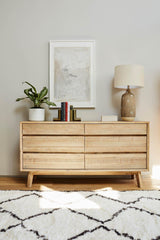 LH Home Gia 6 Drawer Dresser - Light Driftwood