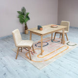 LH Home Gia Small Extension Dining Table 55/71 - Light Driftwood