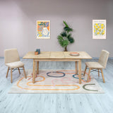 LH Home Gia Small Extension Dining Table 55/71 - Light Driftwood