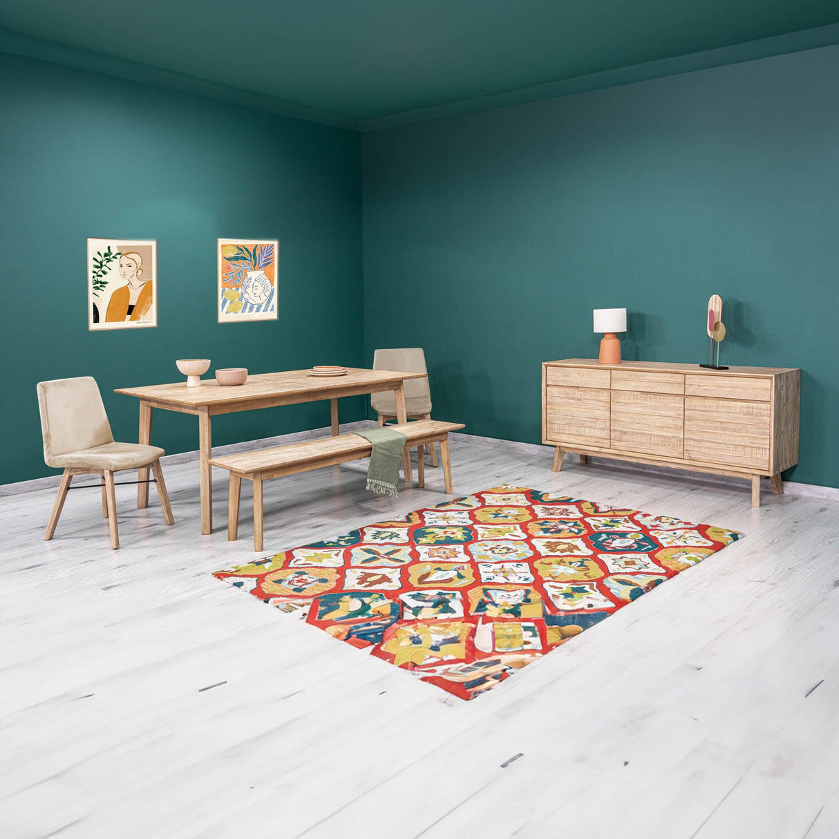 LH Home Gia Extension Dining Table - Light Driftwood