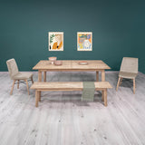 LH Home Gia Extension Dining Table 71/102" - Light Driftwood