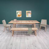 LH Home Gia Extension Dining Table 71/102" - Light Driftwood