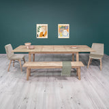 LH Home Gia Extension Dining Table 71/102" - Light Driftwood