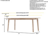 LH Home Gia Extension Dining Table - Light Driftwood