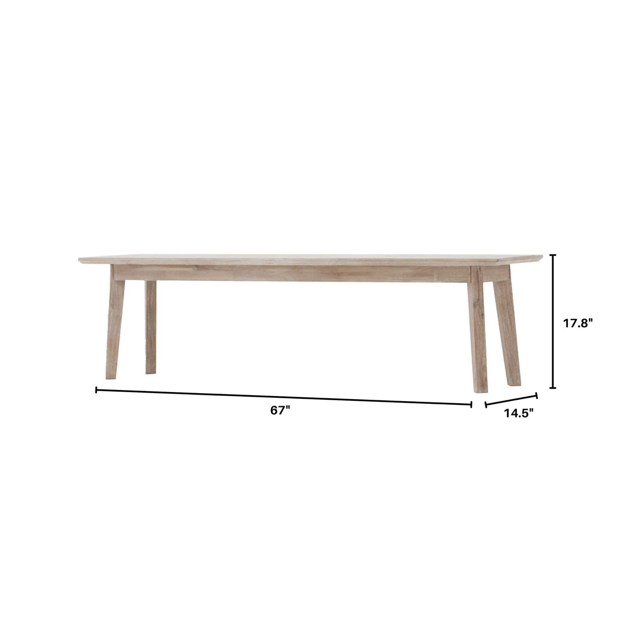 LH Home Gia Bench - Light Driftwood