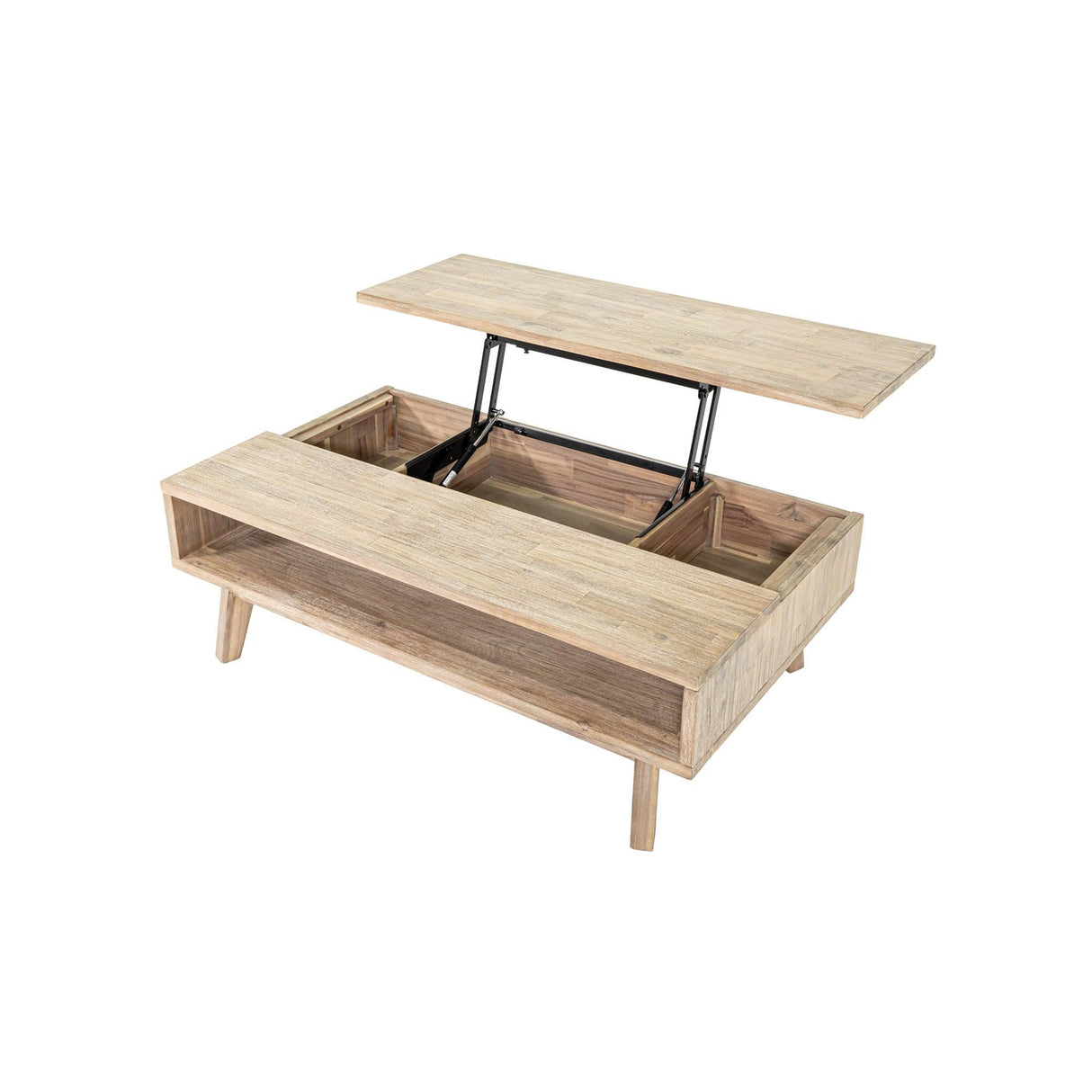 LH Home Gia Coffee Table w/ Lift Top - Light Driftwood