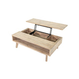 LH Home Gia Coffee Table w/ Lift Top - Light Driftwood