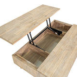 LH Home Gia Coffee Table w/ Lift Top - Light Driftwood