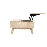 LH Home Gia Coffee Table w/ Lift Top - Light Driftwood