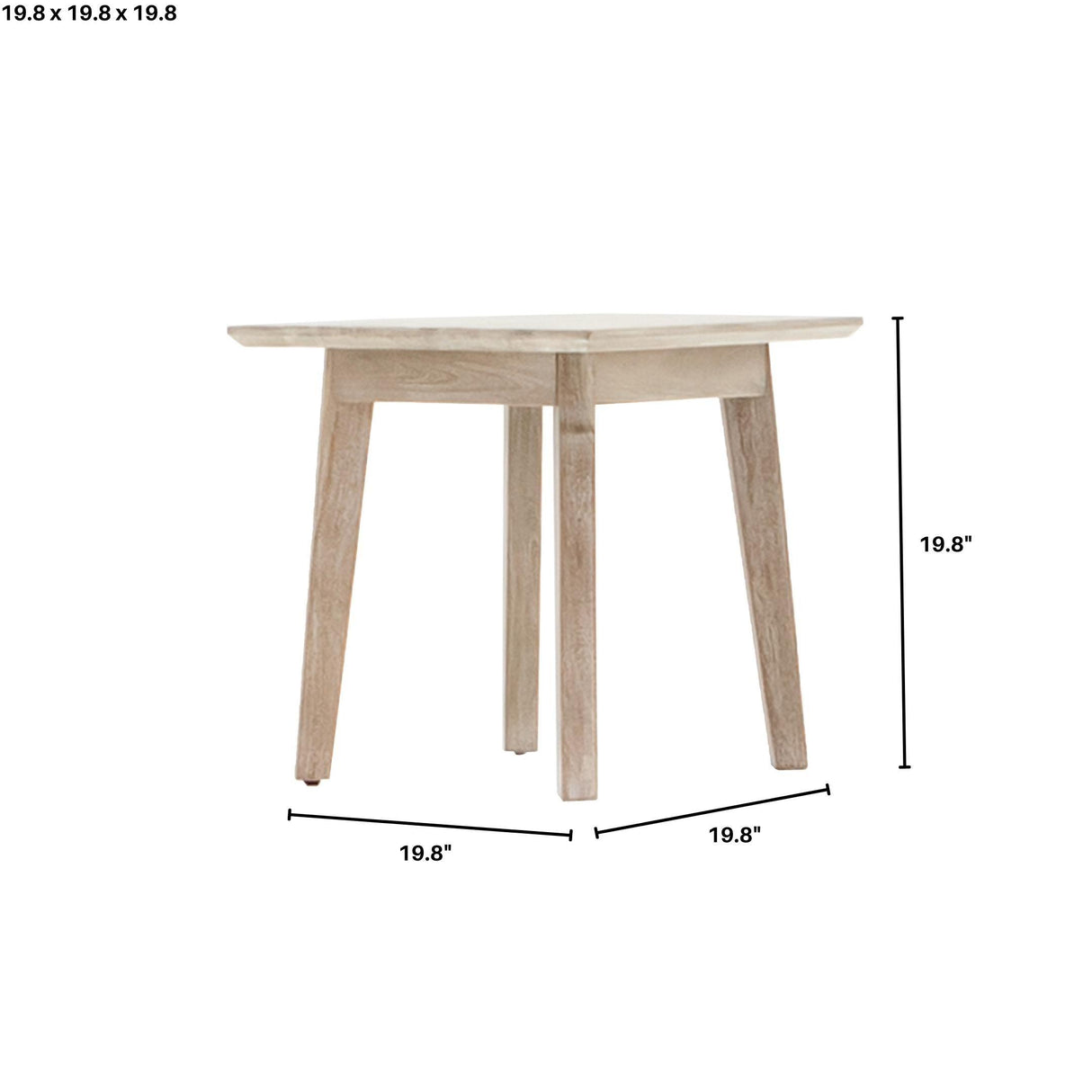LH Home Gia Side Table - Light Driftwood