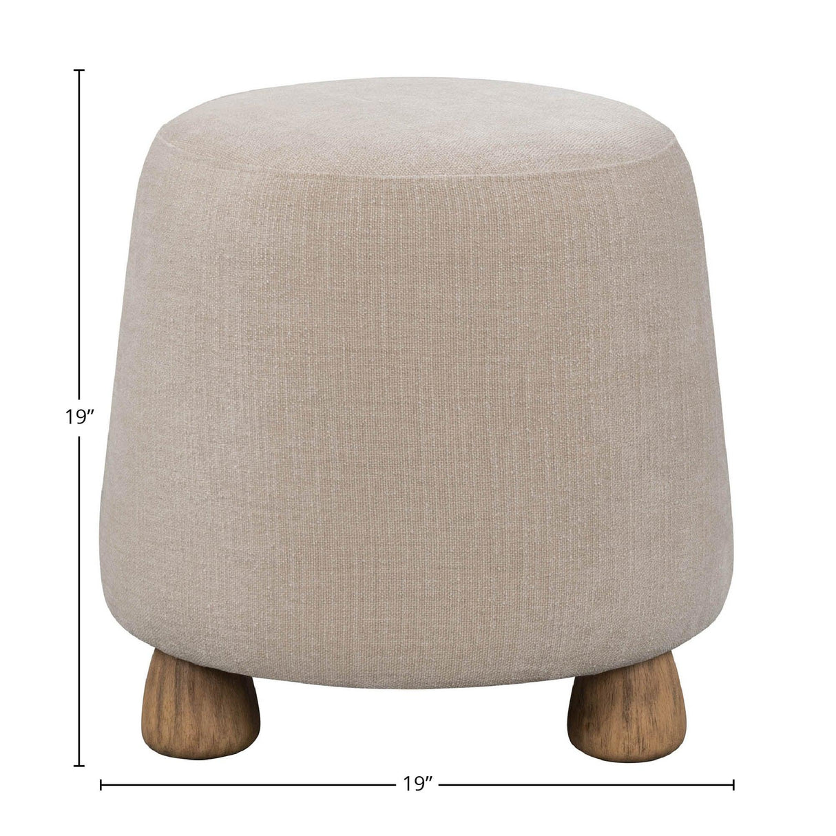 LH Home Giselle Ottoman - Fawn