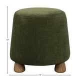 LH Home Giselle Ottoman - Olive