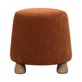 LH Home Giselle Ottoman - Terracotta Chenille