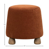 LH Home Giselle Ottoman - Terracotta Chenille