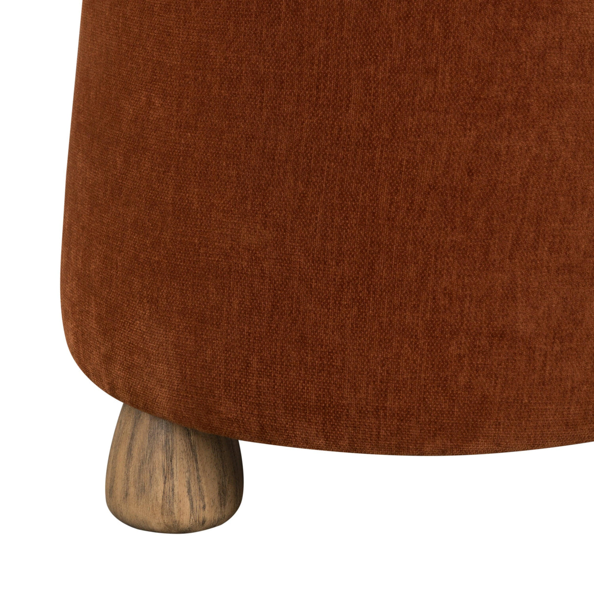 LH Home Giselle Ottoman - Terracotta Chenille