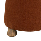 LH Home Giselle Ottoman - Terracotta Chenille