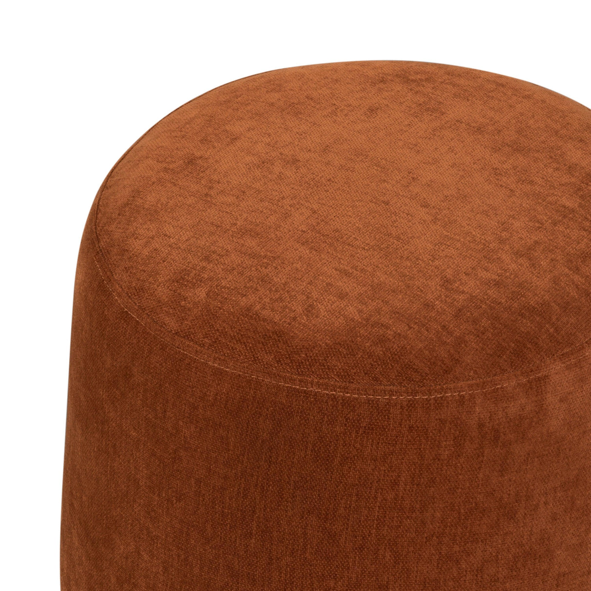 LH Home Giselle Ottoman - Terracotta Chenille
