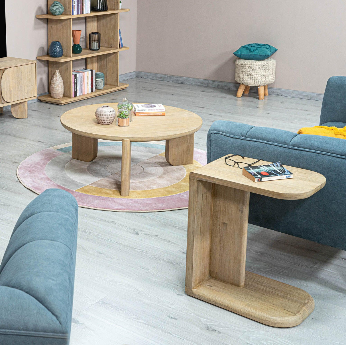 LH Home Haru C-Shaped Side Table