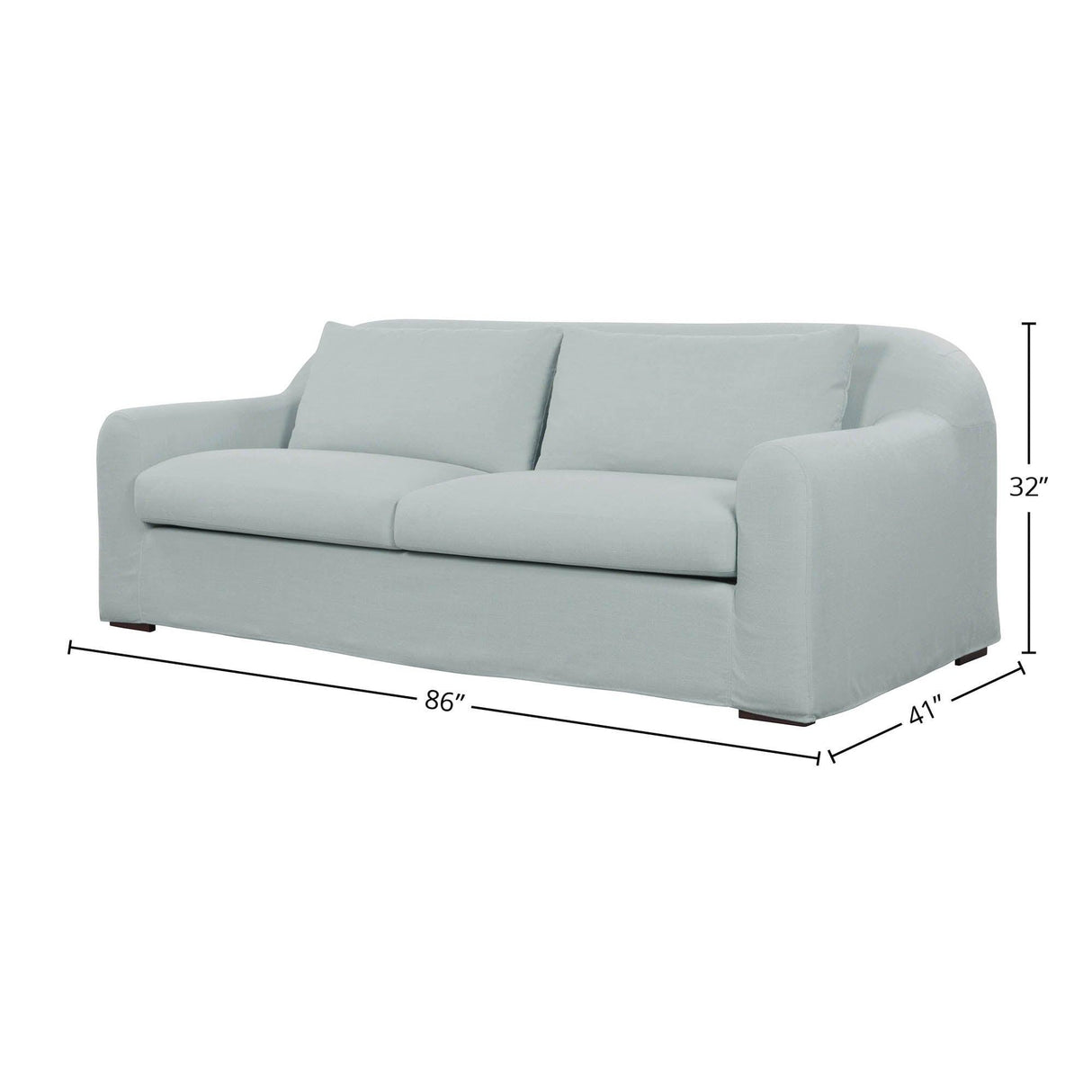 LH Home Harper Slipcover Only - Linen Sky