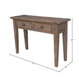 LH Home Irish Coast Small Console Table - Sundried