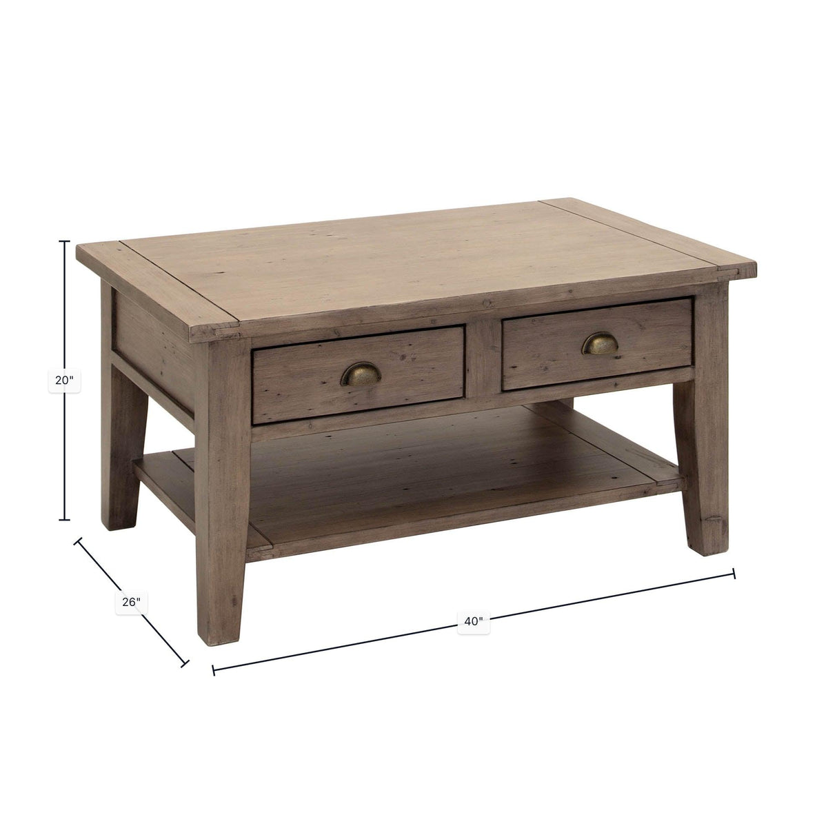 LH Home Irish Coast Small Coffee Table - Sundried