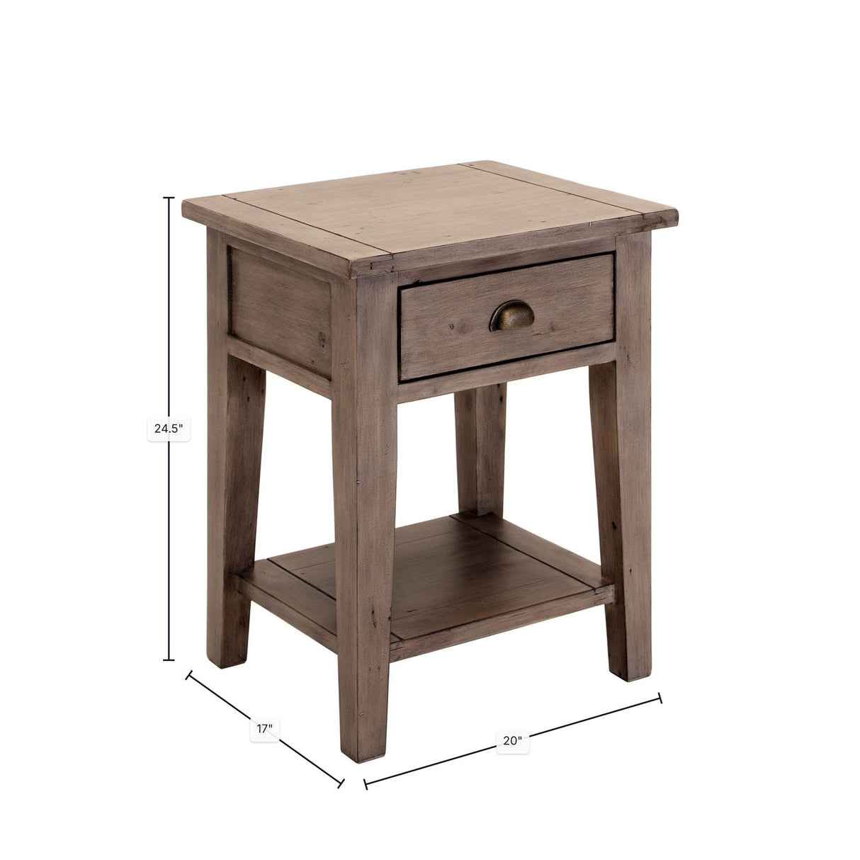 LH Home Irish Coast Small Side Table - Sundried